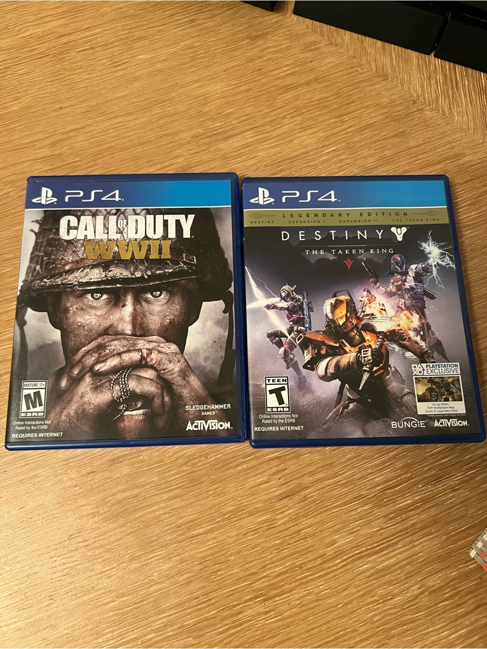 PS4 Call of Duty WWII and Destiny